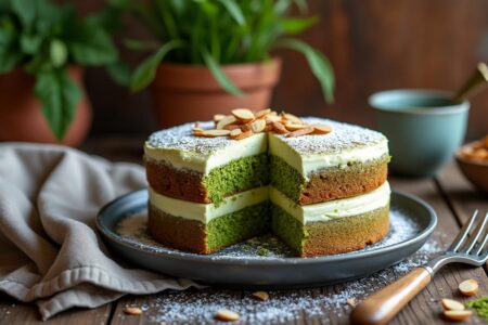 découvrez notre gâteau au thé matcha et aux amandes, une délicieuse alternative sans gluten qui ravira vos papilles. savourez l'alliance subtile des saveurs tout en bénéficiant des bienfaits du matcha et des amandes. idéal pour les amateurs de douceurs saines !