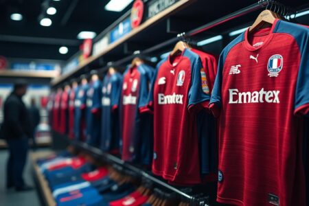 découvrez la gamme des maillots stade français avec sponsor, identifiez le modèle le plus récent et affichez votre passion pour votre équipe préférée avec style et authenticité.
