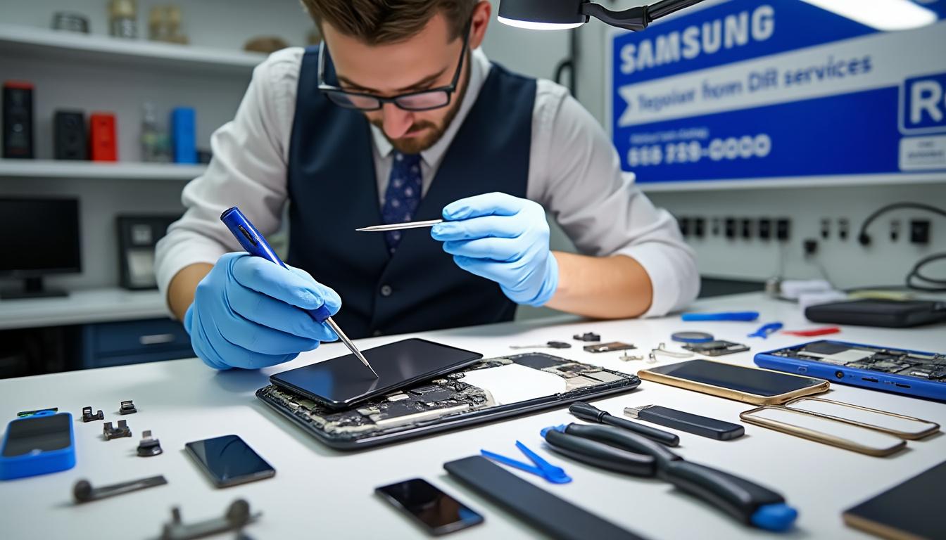 découvrez les principaux services proposés par un réparateur de mobile samsung : réparation d'écran, remplacement de batterie, diagnostic rapide et assistance technique spécialisée pour garantir la performance de votre smartphone.