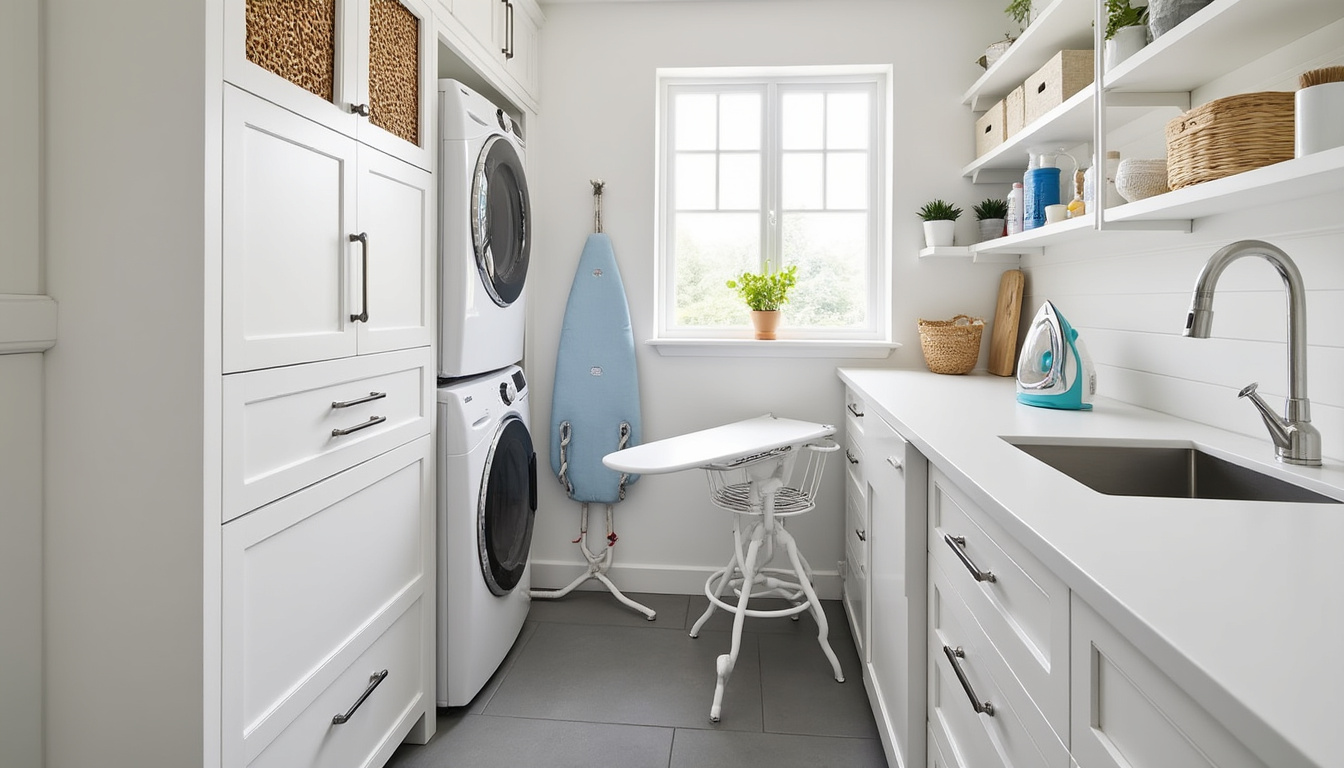 découvrez nos idées astucieuses pour organiser une buanderie exiguë et optimiser chaque centimètre. profitez de solutions de rangement gain de place pour une buanderie pratique et bien ordonnée.
