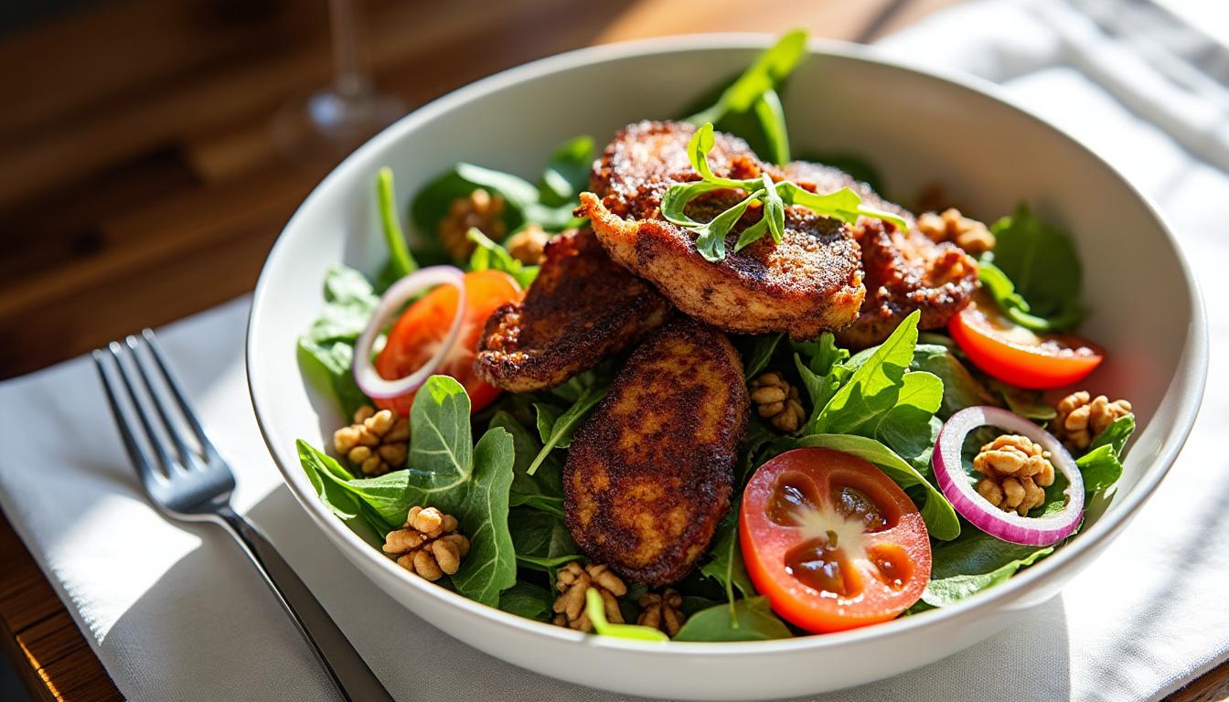 découvrez notre recette estivale de salade périgourdine aux gésiers confits, un plat savoureux et frais parfait pour vos repas d'été.