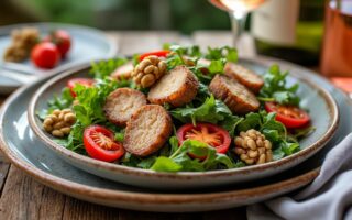 découvrez notre recette savoureuse de salade périgourdine aux gésiers confits, parfaite pour des repas d'été frais et gourmands.