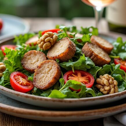 découvrez notre recette savoureuse de salade périgourdine aux gésiers confits, parfaite pour des repas d'été frais et gourmands.