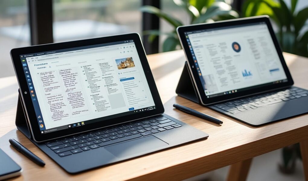 découvrez notre comparatif des tablettes tactiles microsoft idéales pour la prise de notes. analyse des modèles, fonctionnalités et conseils pour choisir la tablette qui convient le mieux à vos besoins.