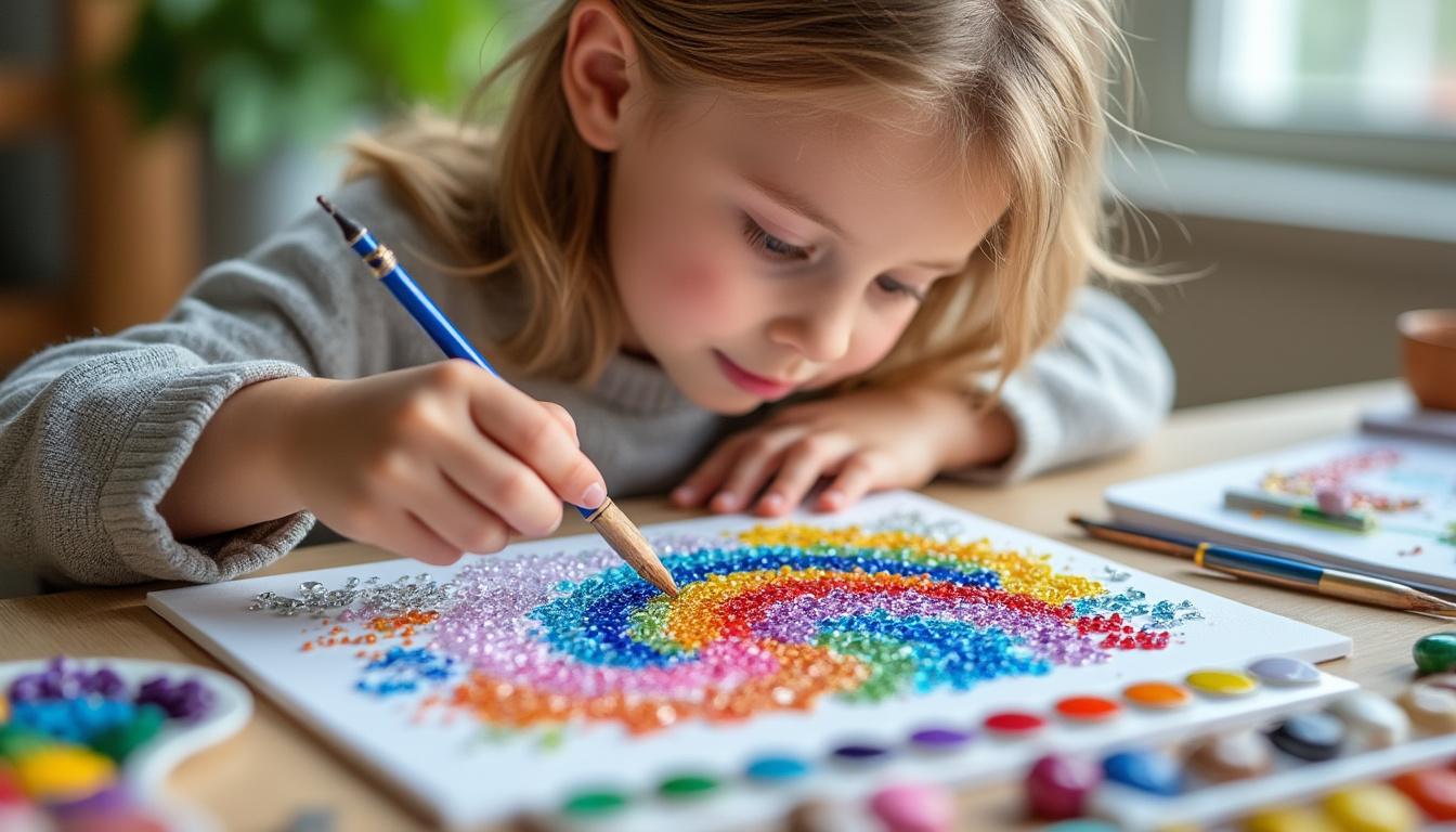 découvrez les diamond paintings pour enfants, une activité ludique et éducative qui stimule la créativité, la concentration et la motricité fine tout en s'amusant.