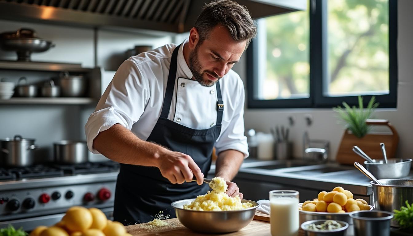découvrez la recette de la purée maison du chef etchebest, un accompagnement savoureux et onctueux qui sublimera tous vos plats.