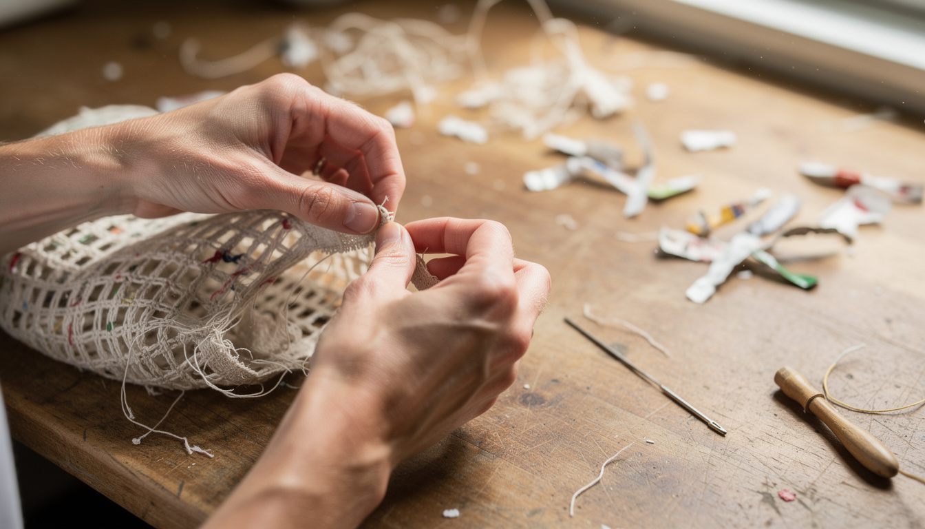 apprenez à fabriquer facilement votre sac en filet recyclé à la maison grâce à notre guide étape par étape, écologique et économique.