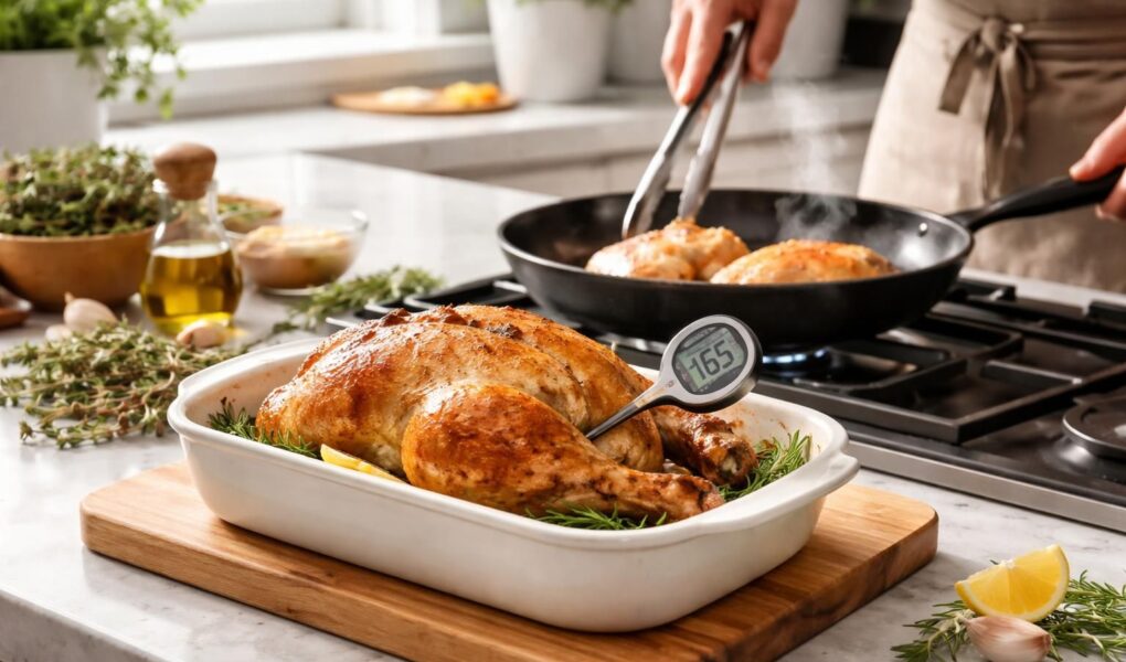 découvrez des astuces efficaces pour réchauffer votre poulet rôti tout en conservant sa jutosité et sa saveur, afin de savourer un plat tendre et délicieux à chaque repas.