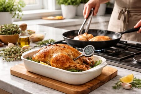 découvrez des astuces efficaces pour réchauffer votre poulet rôti tout en conservant sa jutosité et sa saveur, afin de savourer un plat tendre et délicieux à chaque repas.