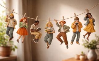 apprenez à créer une guirlande originale et colorée avec des personnages en papier, idéale pour décorer vos fêtes et événements avec une touche personnelle et créative.