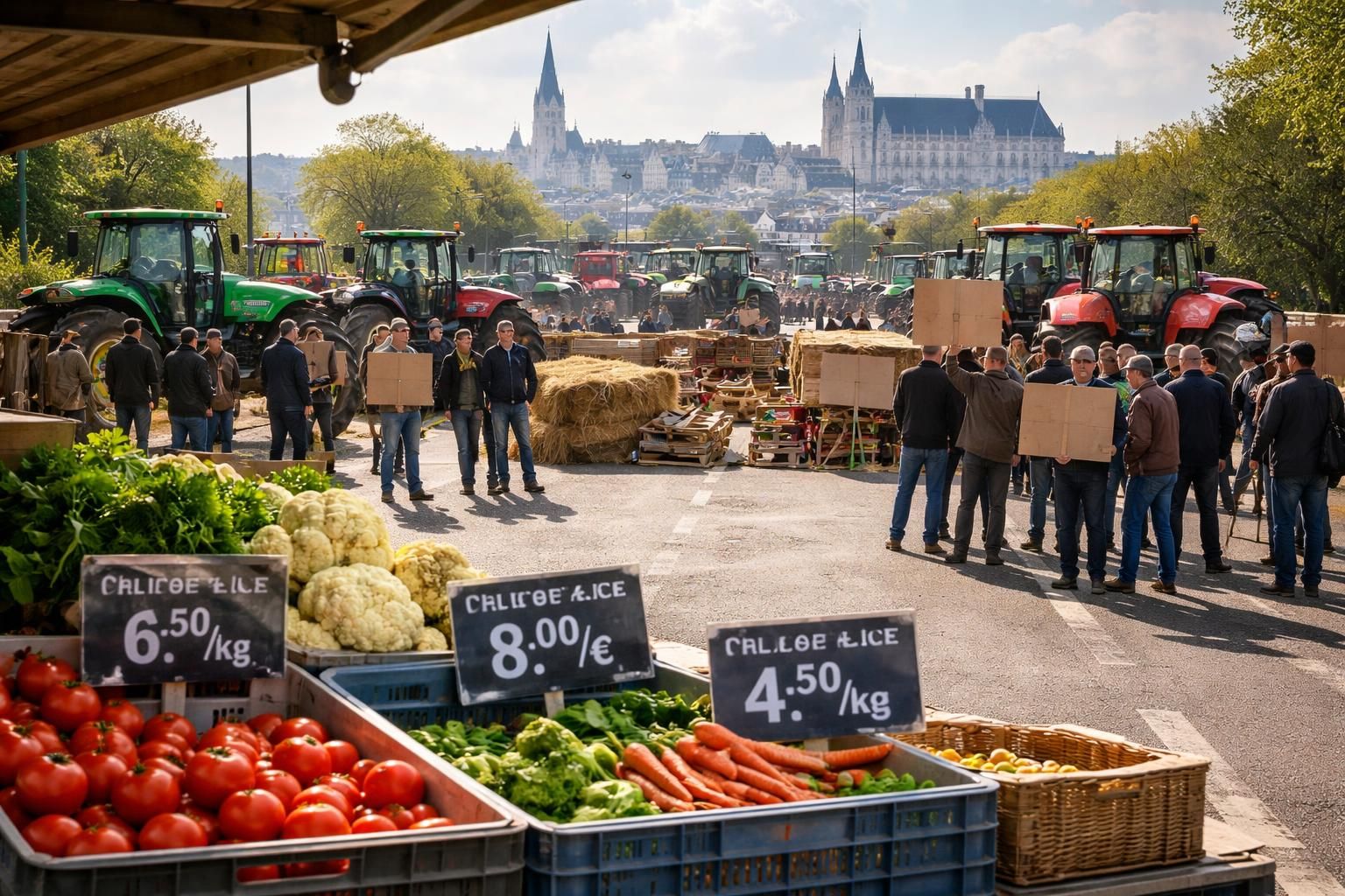 analyse des conséquences du blocage des agriculteurs à nantes sur l'évolution des prix des produits agricoles et son impact sur les consommateurs.