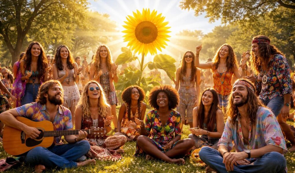 découvrez l'histoire des mouvements hippies, symboles emblématiques de paix, d'amour universel et de liberté dans les années 60.