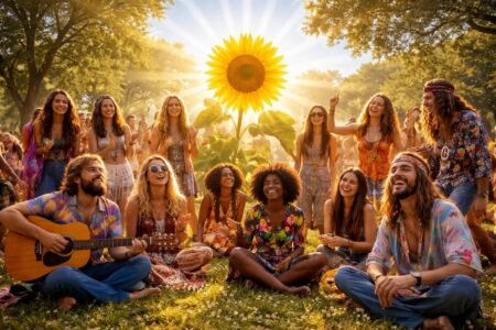 découvrez l'histoire des mouvements hippies, symboles emblématiques de paix, d'amour universel et de liberté dans les années 60.