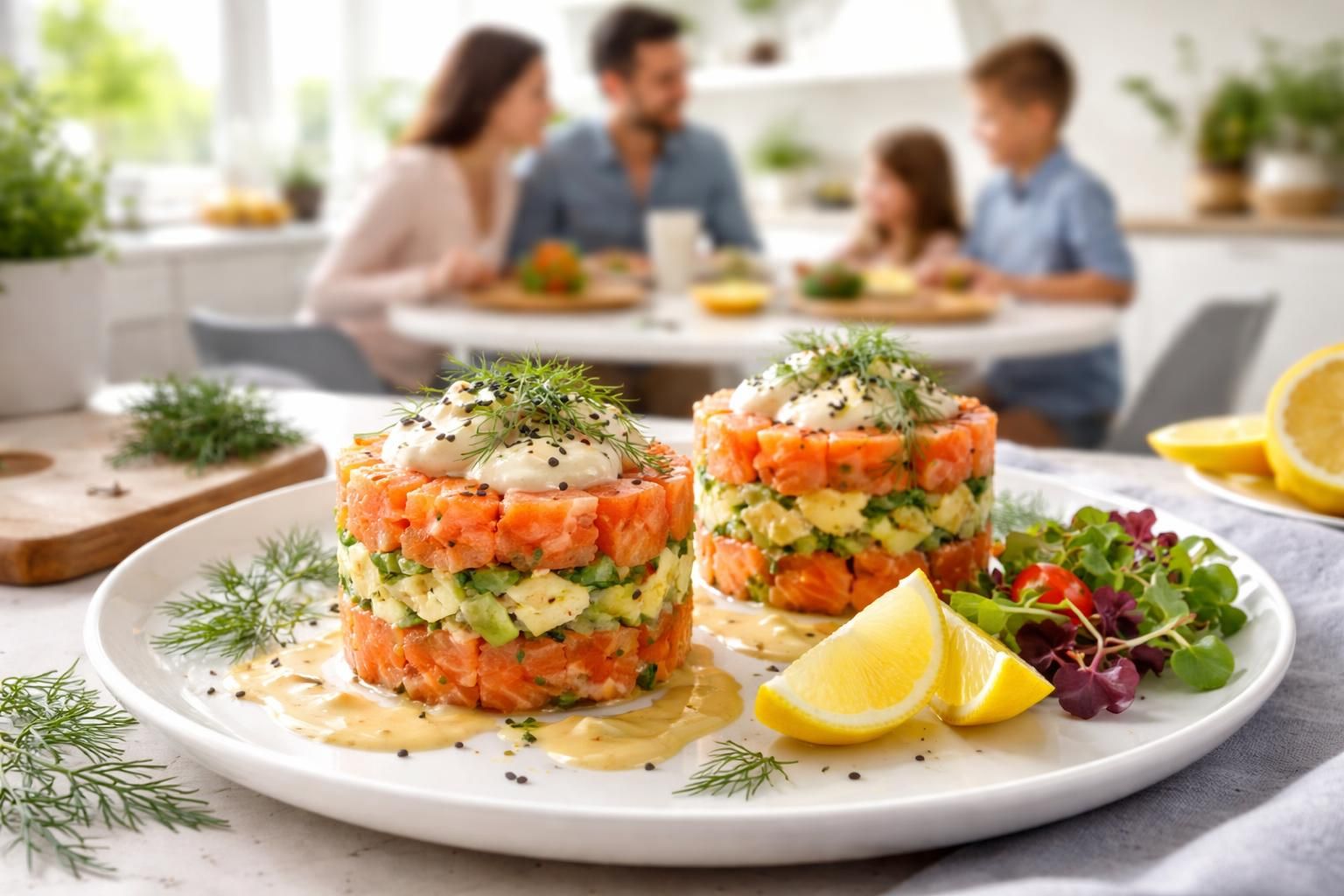 apprenez à préparer des timbales de saumon élégantes et rapides, parfaites pour régaler votre famille lors de vos repas conviviaux.
