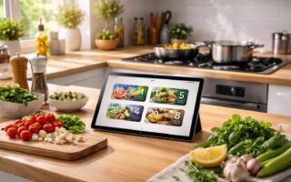 découvrez les minuteries de cuisson intelligentes avec la tablette samsung galaxy, qui suit et optimise la préparation de tous vos plats pour une cuisine facile et précise.