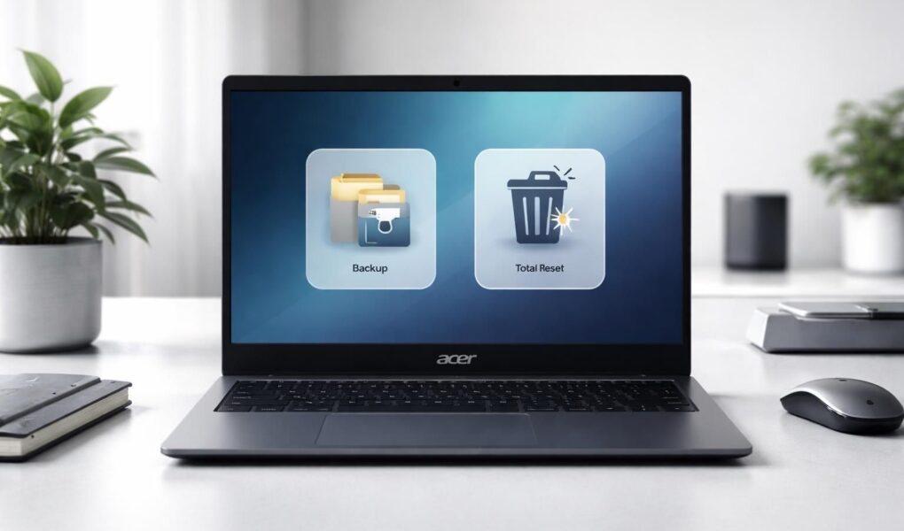découvrez comment réinitialiser votre ordinateur acer en toute sécurité, en choisissant de conserver vos fichiers ou d'effacer complètement toutes vos données.