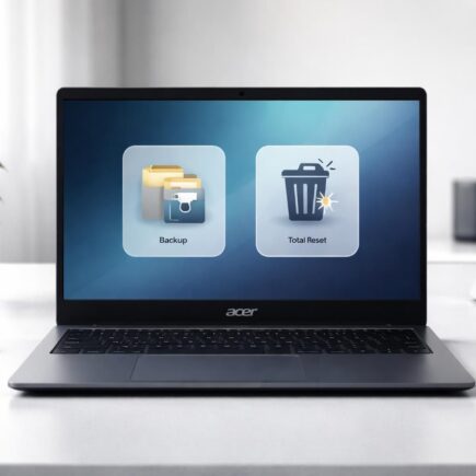 découvrez comment réinitialiser votre ordinateur acer en toute sécurité, en choisissant de conserver vos fichiers ou d'effacer complètement toutes vos données.
