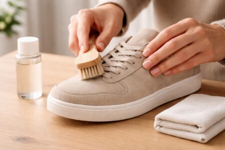 découvrez des méthodes efficaces et délicates pour nettoyer vos baskets en daim sans endommager leur texture, en préservant leur aspect d'origine.