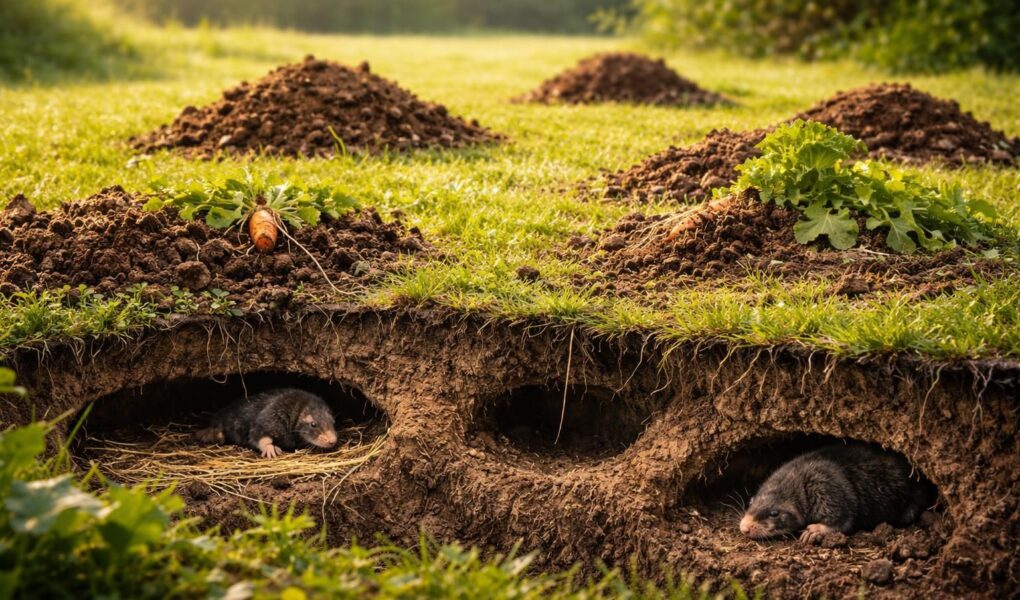 découvrez les signes révélateurs indiquant qu'il est temps d'apprendre comment vous débarrasser des taupes et protéger votre jardin efficacement.