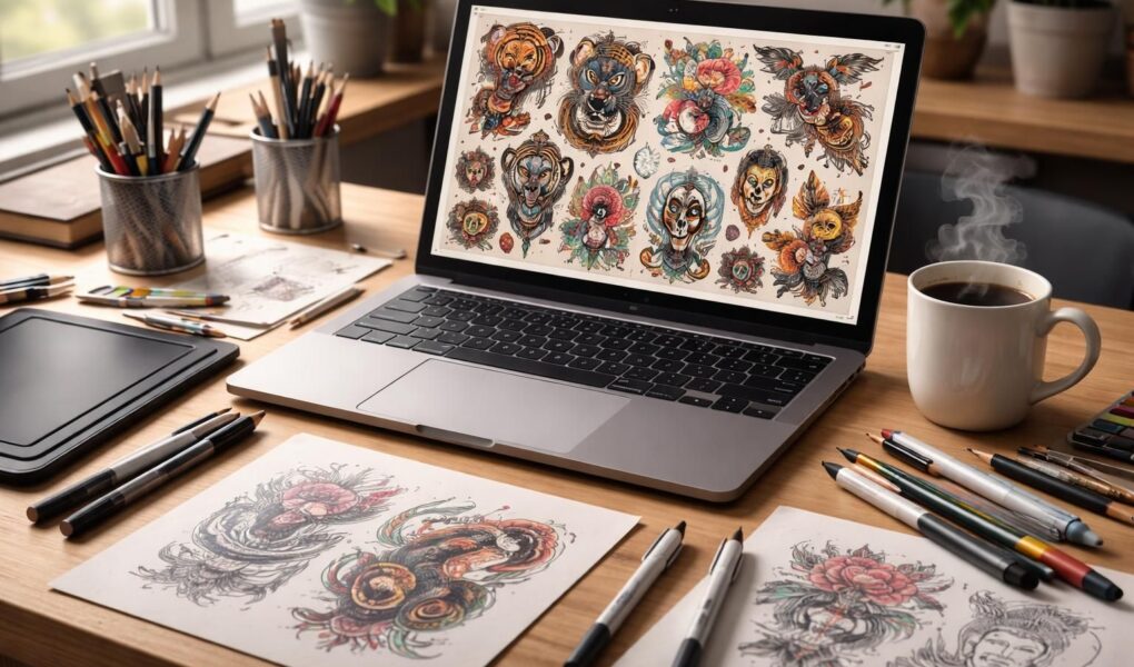 découvrez comment créer des planches flash de tatouage en haute définition sur votre pc portable grâce à nos astuces pratiques et faciles à suivre.