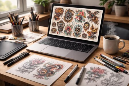 découvrez comment créer des planches flash de tatouage en haute définition sur votre pc portable grâce à nos astuces pratiques et faciles à suivre.